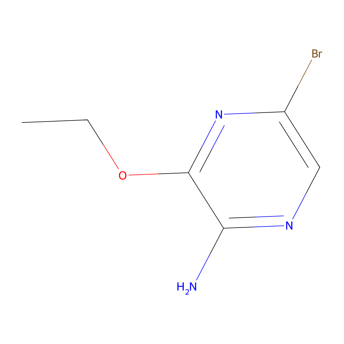 5-Bromo-3-ethoxypyrazin-2-amine molecular structure, CAS 77112-66-4