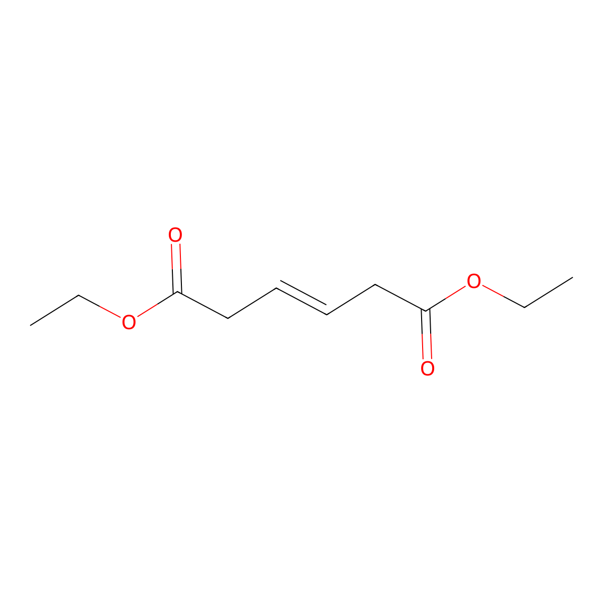 Diethyl trans-3-Hexenedioate molecular structure, CAS 77116-74-6