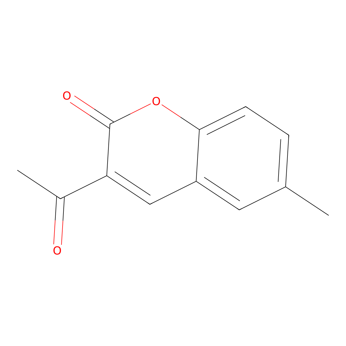 3-Acetyl-6-methyl-2H-chromen-2-one molecular structure, CAS 77117-15-8