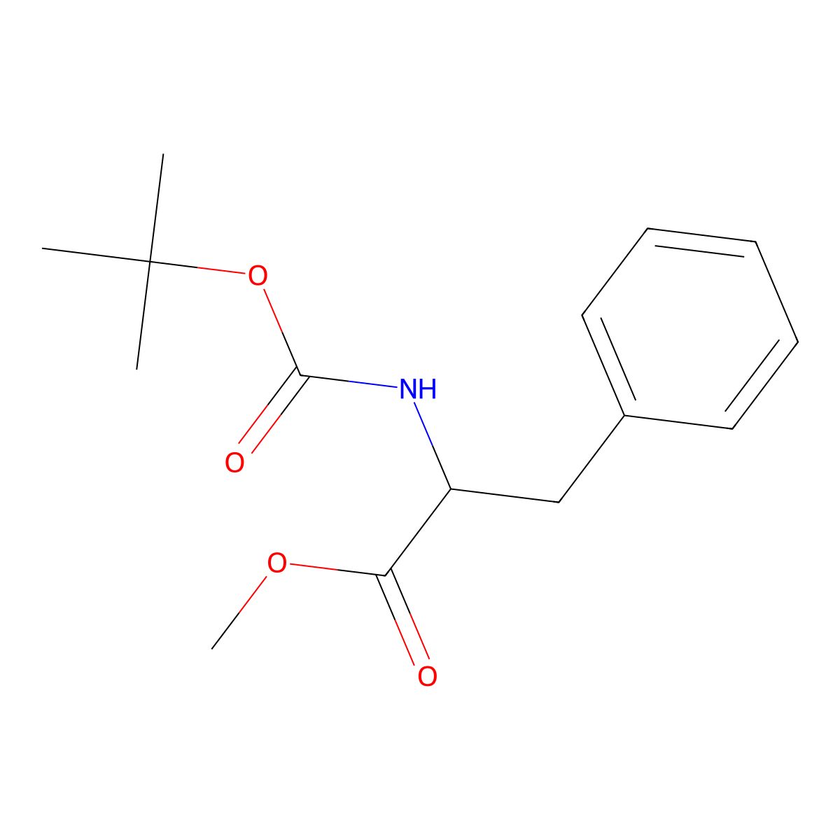 Boc-D-phenylalanine methyl ester molecular structure, CAS 77119-84-7