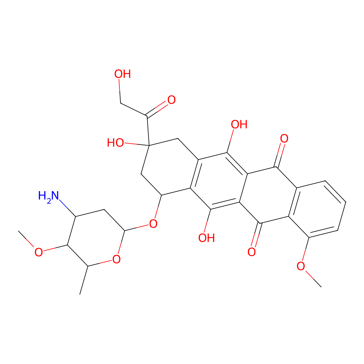 4'-O-Methyldoxorubicin molecular structure, CAS 77121-90-5