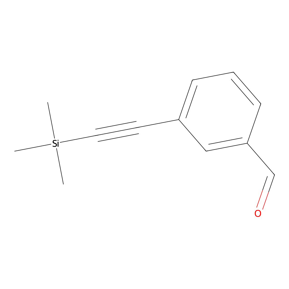 3-(Trimethylsilyl)ethynylbenzaldehyde molecular structure, CAS 77123-55-8