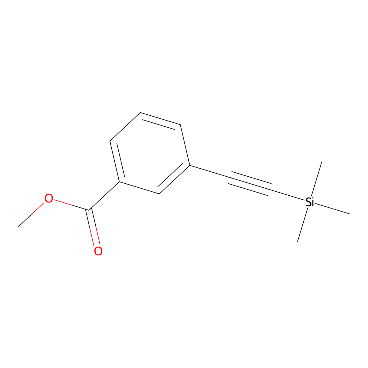 Methyl 3-(2-(trimethylsilyl)ethynyl)benzoate molecular structure, CAS 77123-59-2