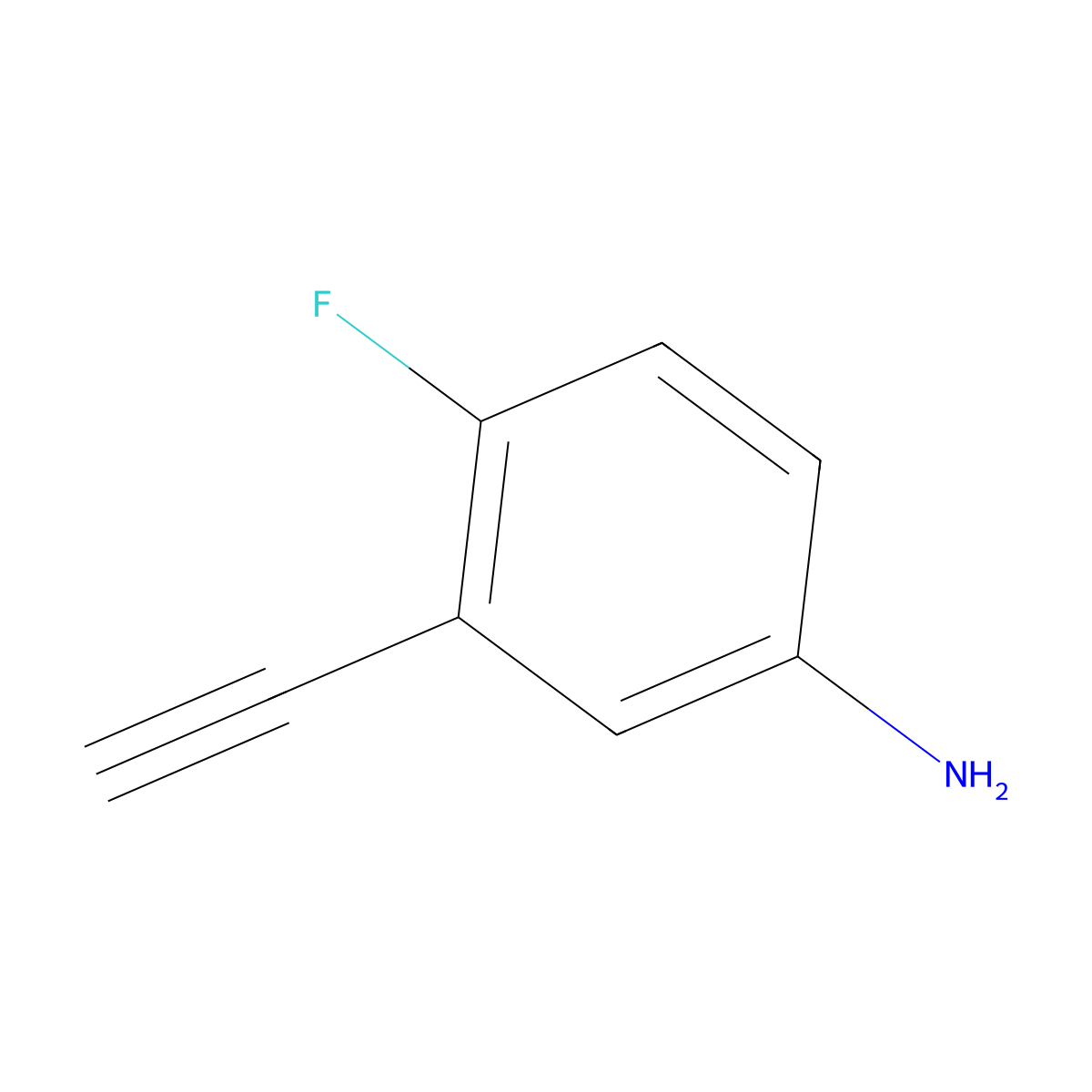 3-Ethynyl-4-fluoroaniline molecular structure, CAS 77123-60-5