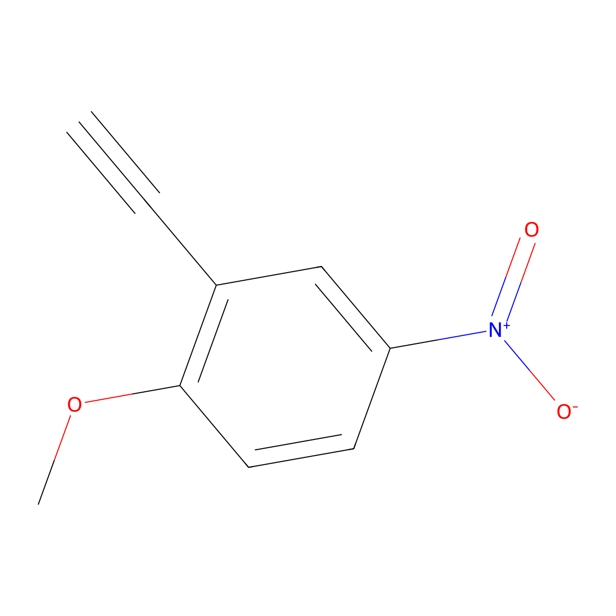 2-Methoxy-5-nitrophenylacetylene molecular structure, CAS 77123-62-7