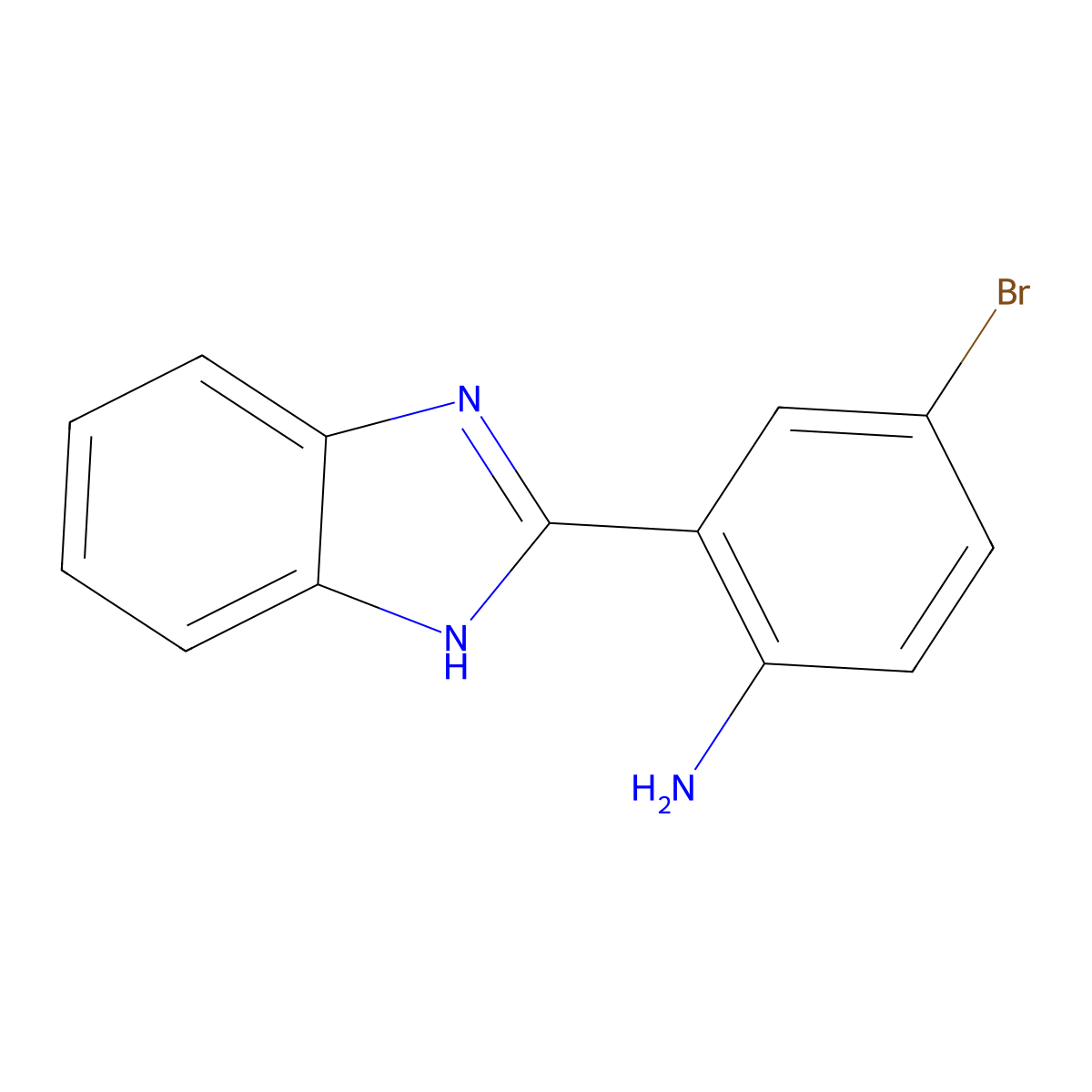 2-(1H-Benzimidazol-2-yl)-4-bromoaniline molecular structure, CAS 77123-67-2