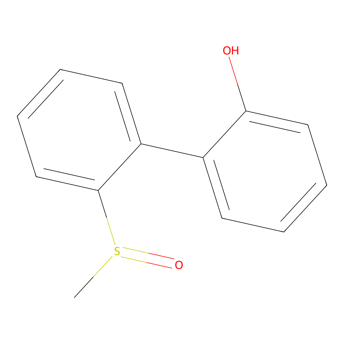2'-(Methanesulfinyl)[1,1'-biphenyl]-2-ol molecular structure, CAS 77123-92-3