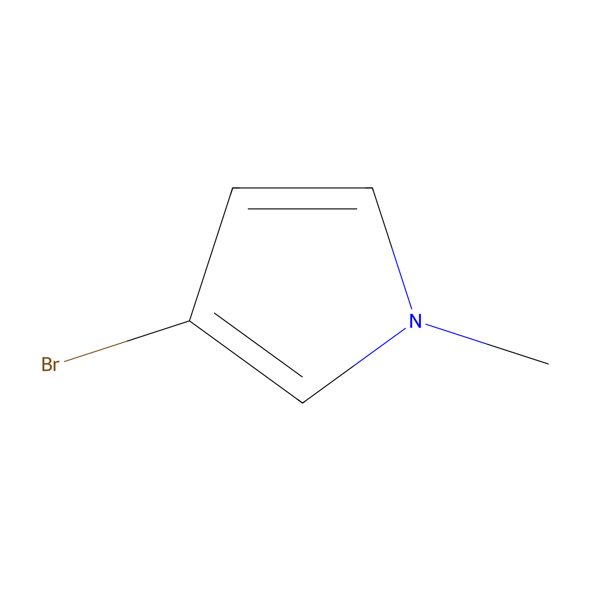 3-Bromo-1-methyl-1H-pyrrole molecular structure, CAS 77123-94-5