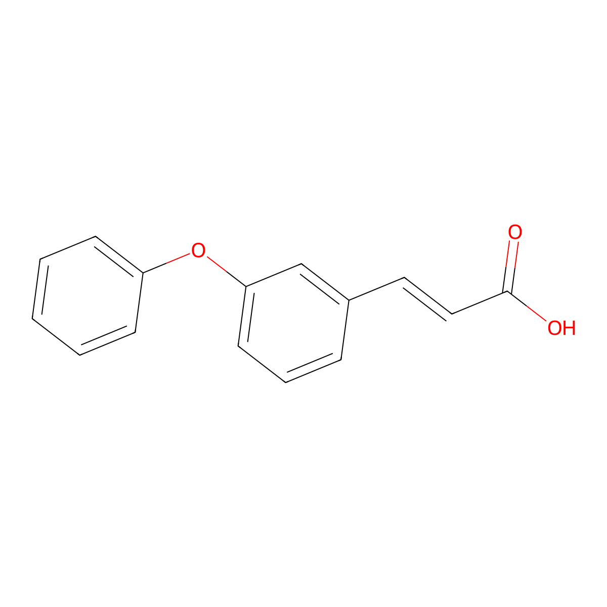 3-Phenoxycinnamic acid molecular structure, CAS 77124-20-0
