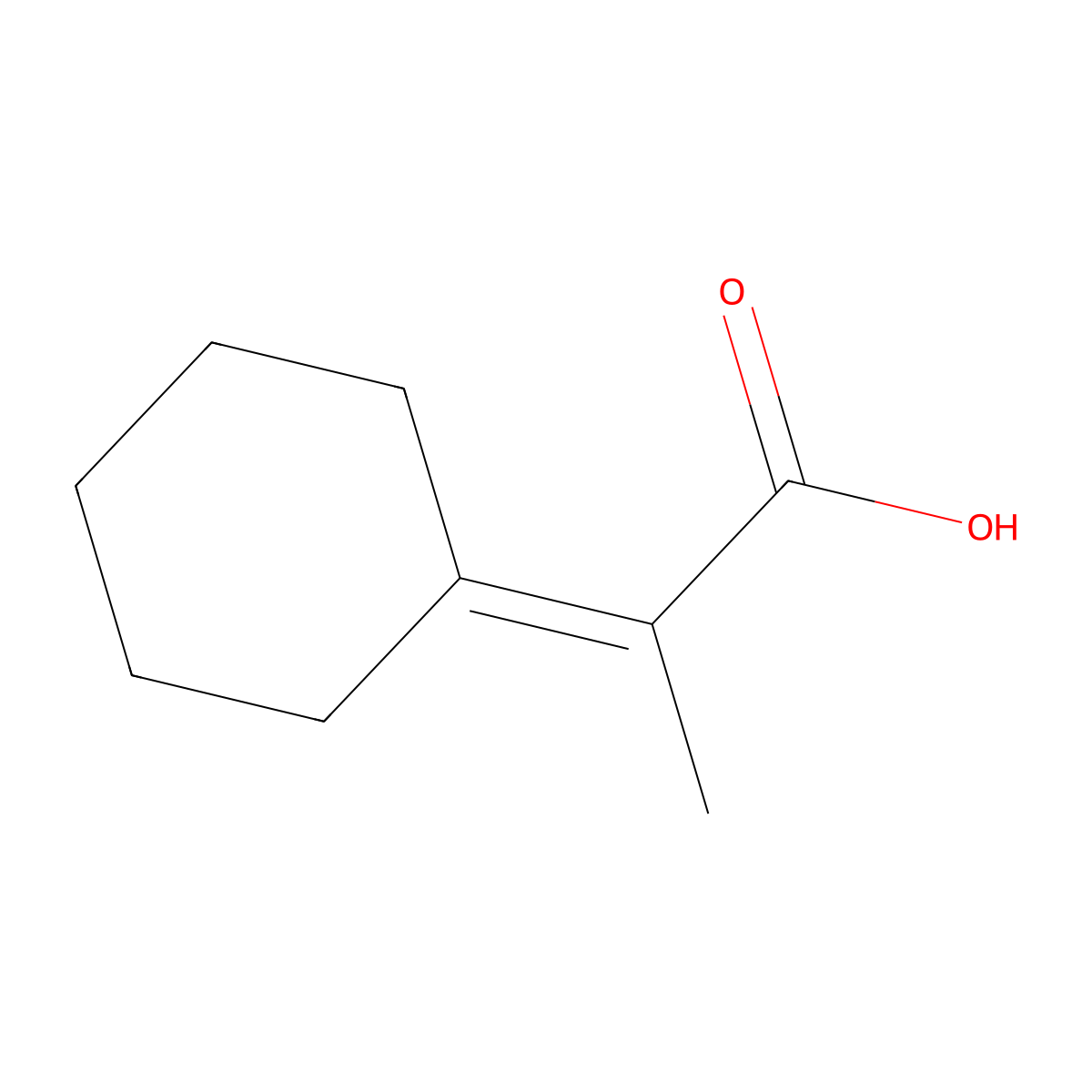 2-cyclohexylidenepropanoic Acid molecular structure, CAS 77124-22-2