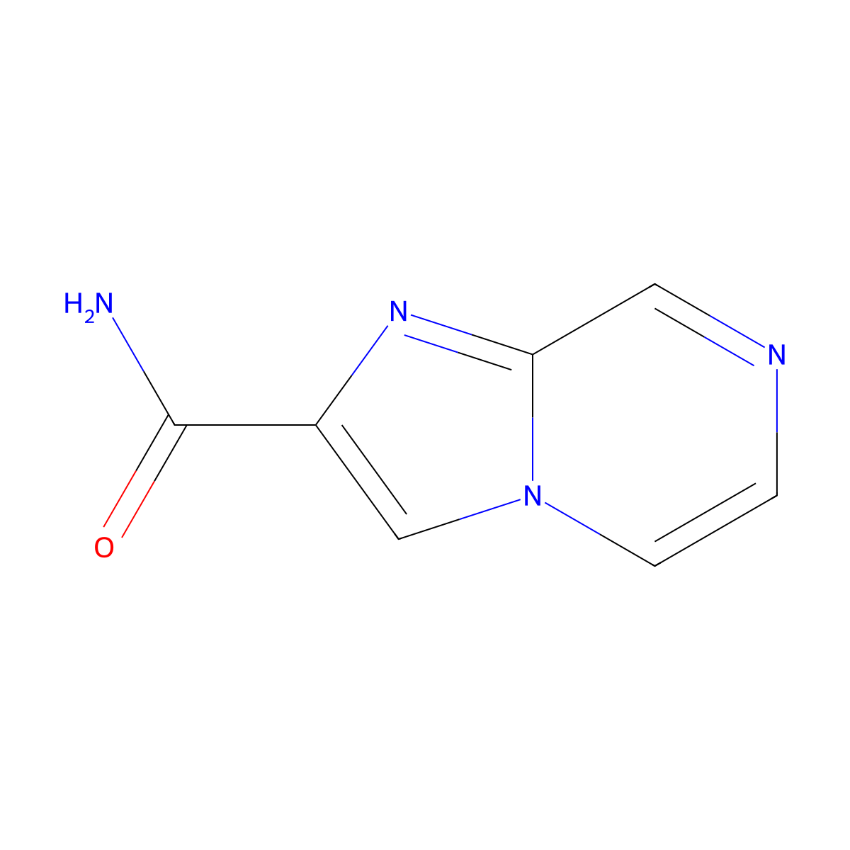 Imidazo[1,2-a]pyrazine-2-carboxamide molecular structure, CAS 77124-59-5