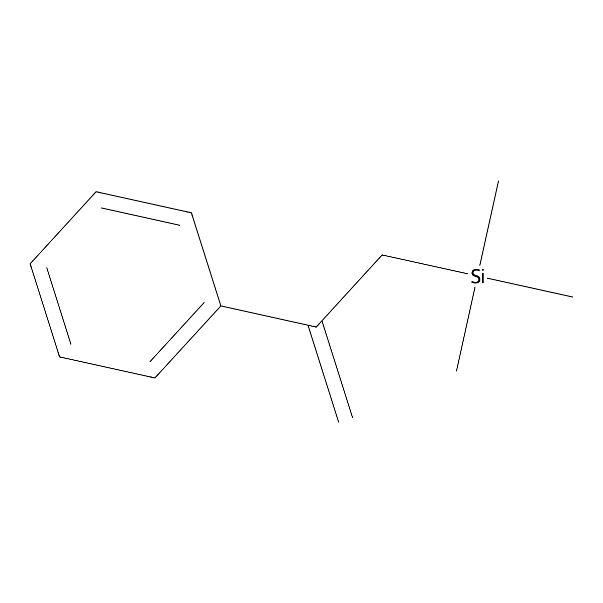 Silane, trimethyl(2-phenyl-2-propenyl)- molecular structure, CAS 77130-15-5
