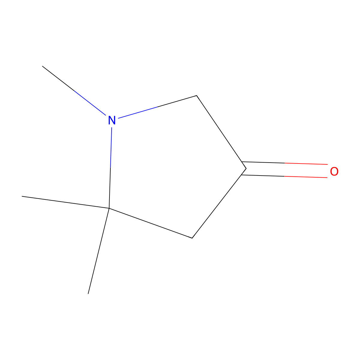 1,5,5-Trimethylpyrrolidin-3-one molecular structure, CAS 77130-94-0