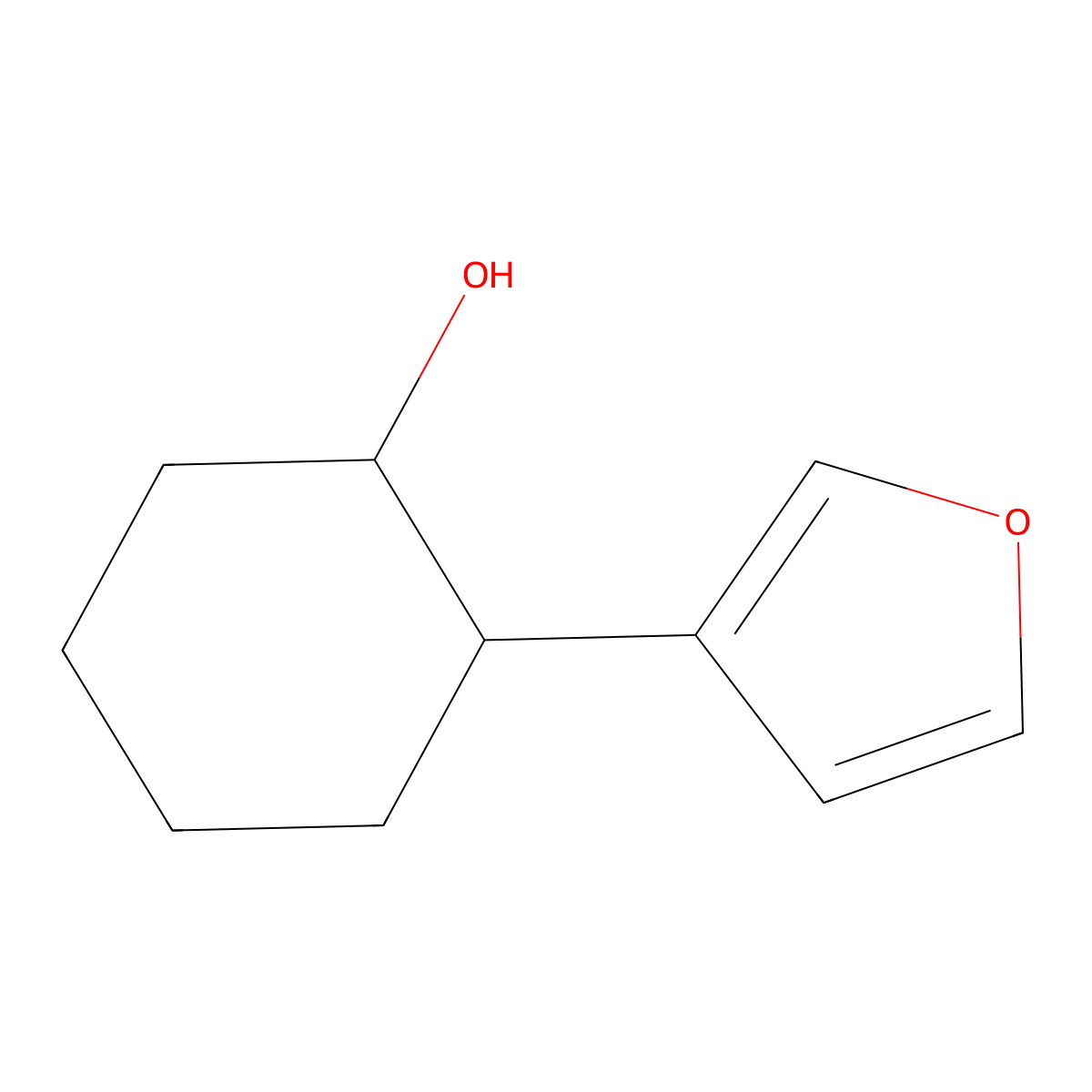2-(Furan-3-yl)cyclohexan-1-ol molecular structure, CAS 77131-89-6