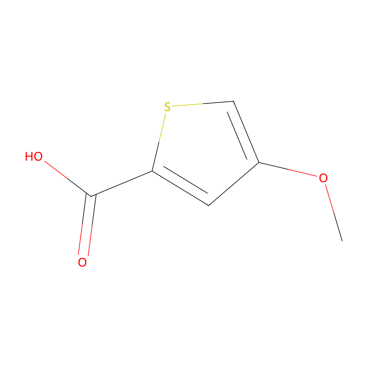 4-Methoxythiophene-2-carboxylic acid molecular structure, CAS 77133-27-8