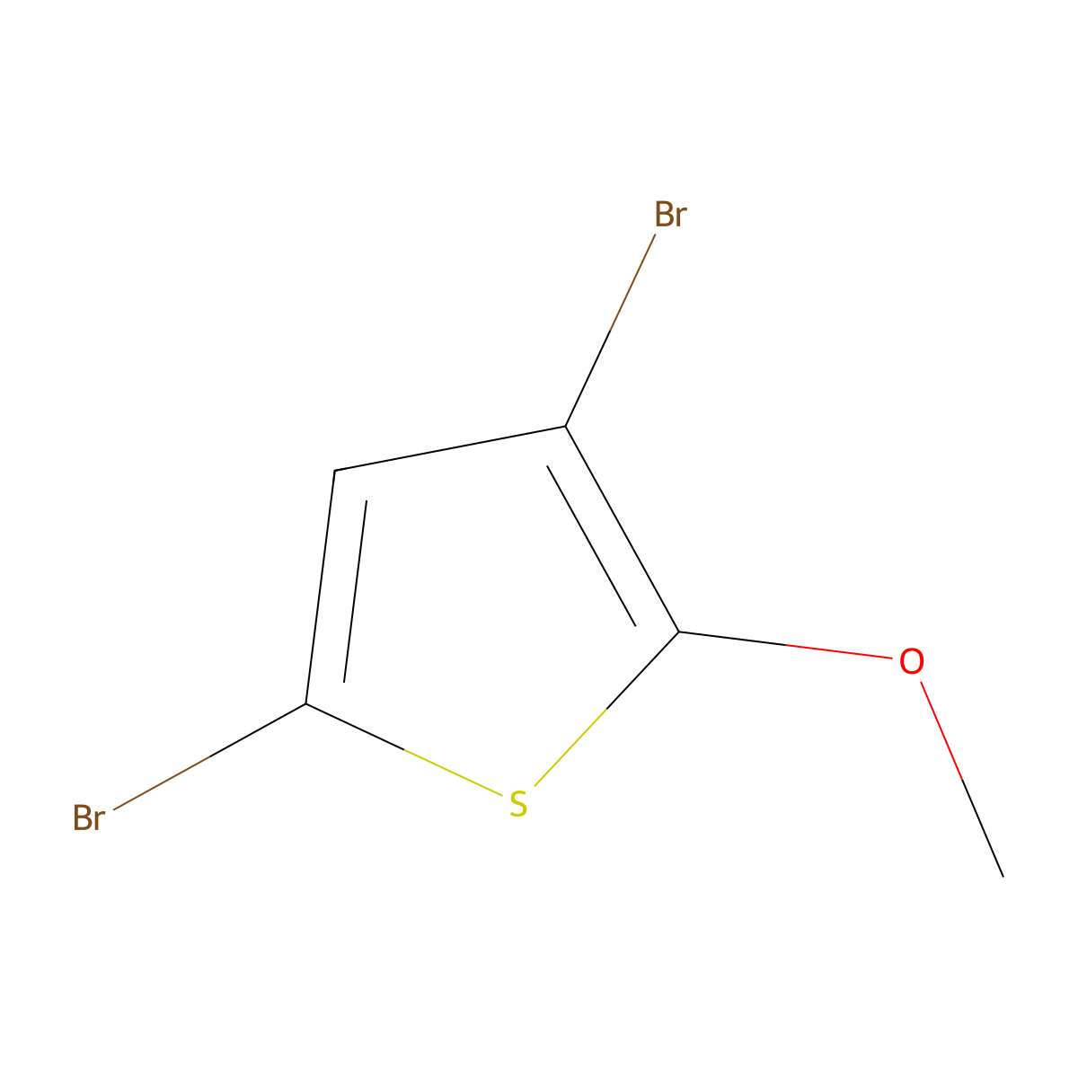 3,5-Dibromo-2-methoxythiophene molecular structure, CAS 77133-30-3