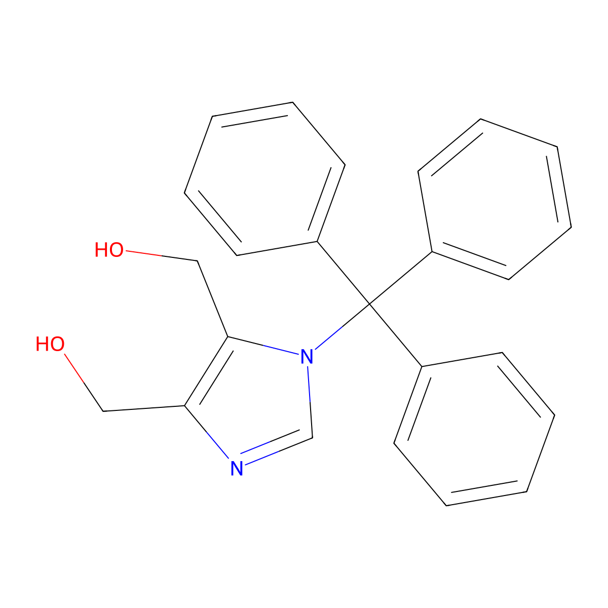 [4-(Hydroxymethyl)-1-trityl-1H-imidazol-5-YL]methanol molecular structure, CAS 77134-74-8