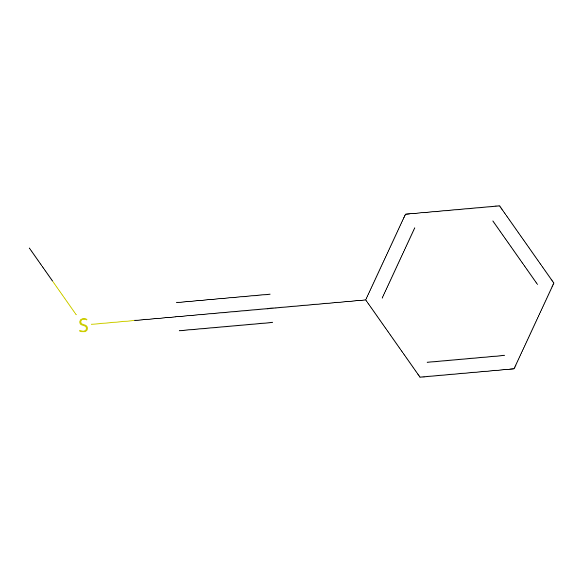 [(Methylthio)ethynyl]benzene molecular structure, CAS 7714-33-2