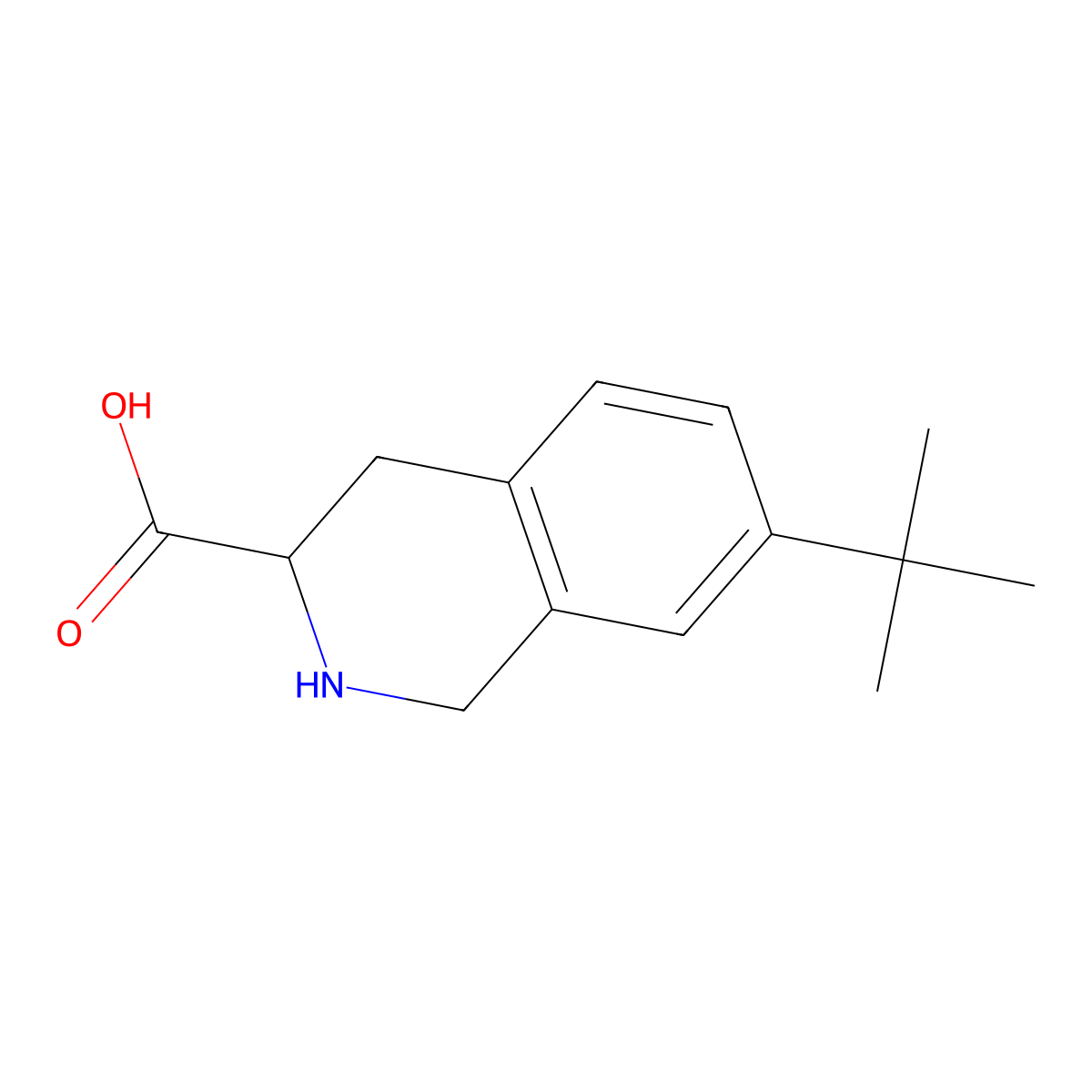 7-Tert-butyl-1,2,3,4-tetrahydroisoquinoline-3-carboxylic acid molecular structure, CAS 77140-81-9