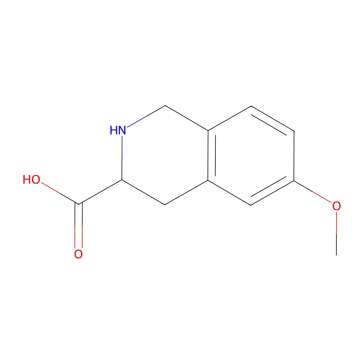 6-Methoxy-1,2,3,4-tetrahydroisoquinoline-3-carboxylic acid molecular structure, CAS 77140-86-4