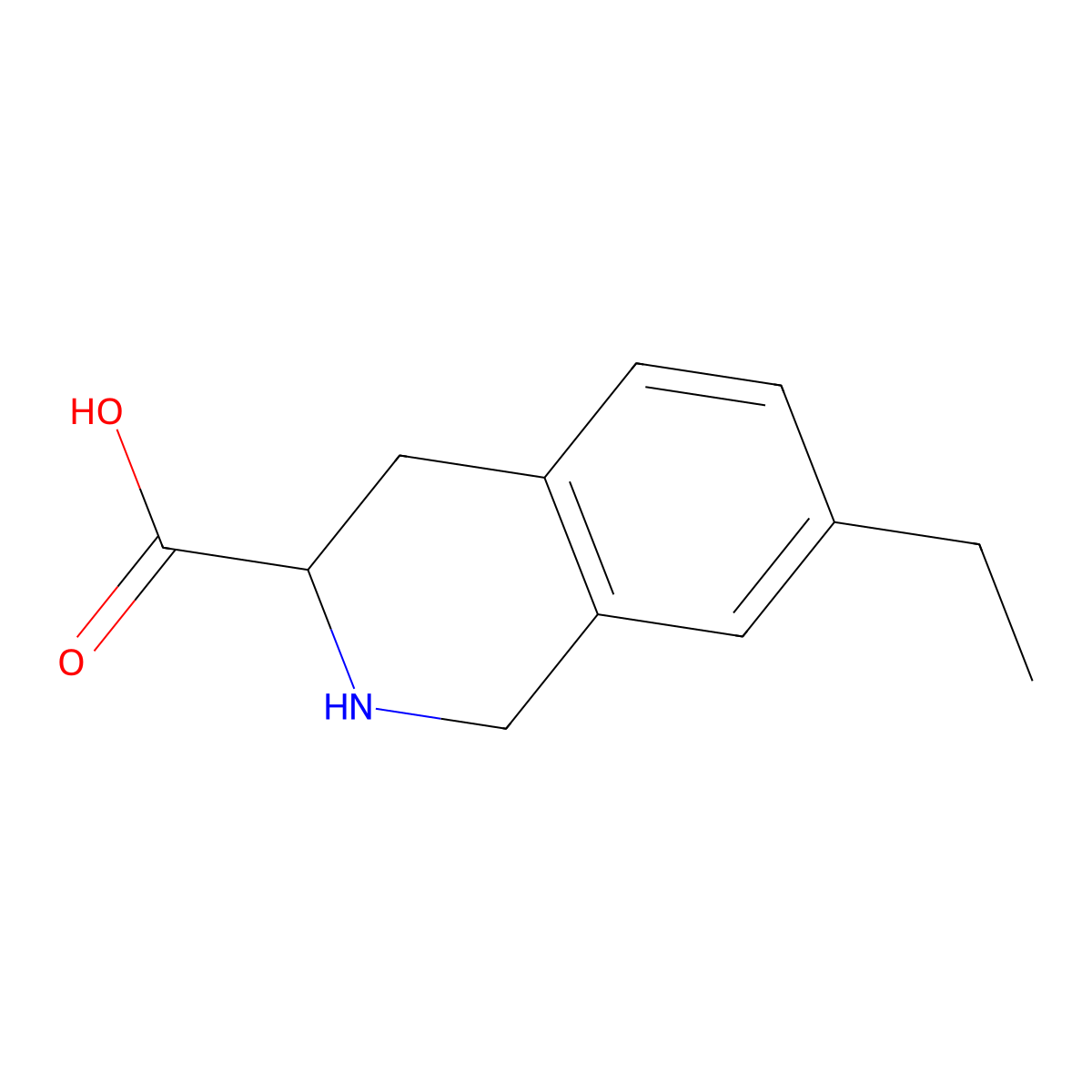7-Ethyl-1,2,3,4-tetrahydroisoquinoline-3-carboxylic acid molecular structure, CAS 77140-96-6