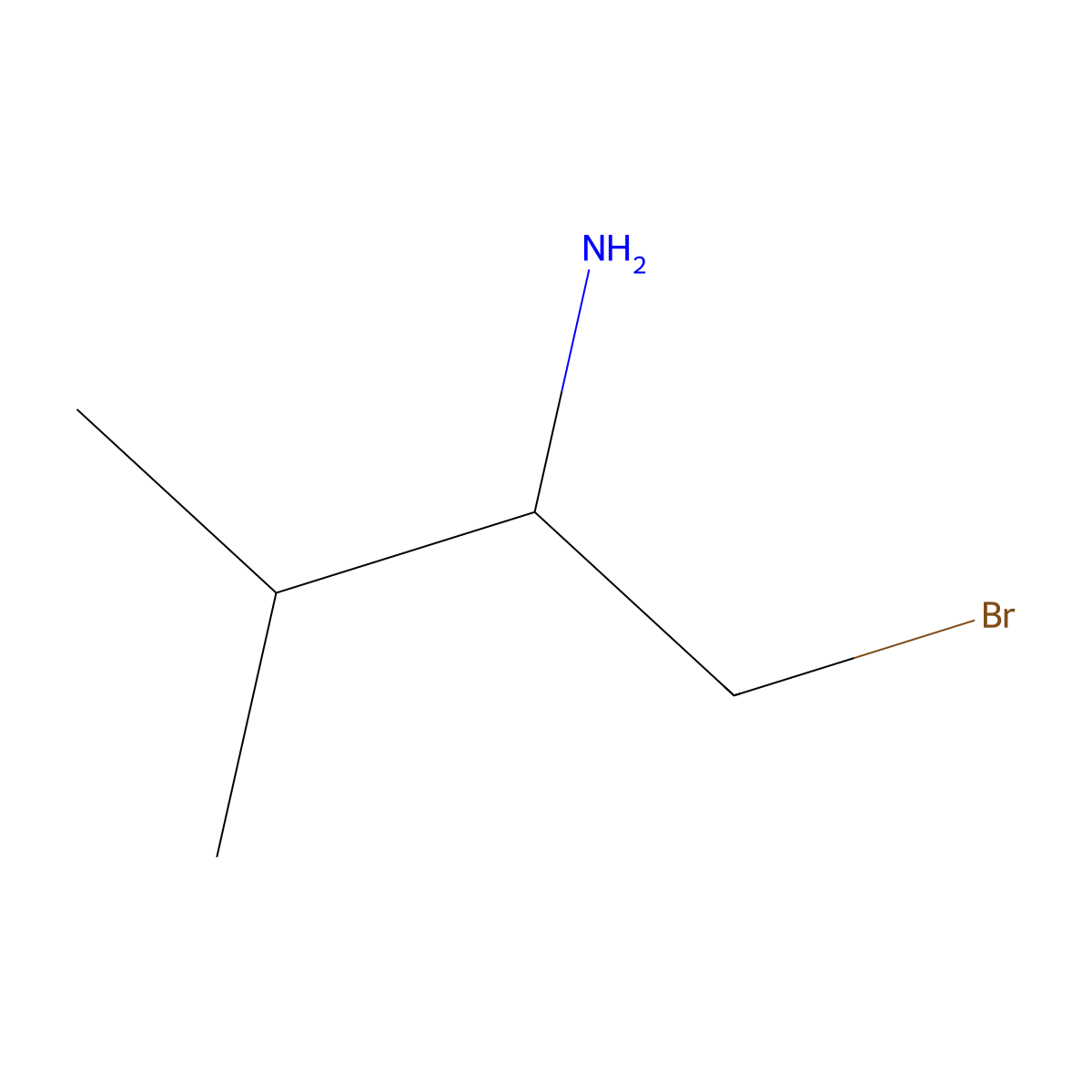 1-Bromo-3-methylbutan-2-amine molecular structure, CAS 771412-26-1