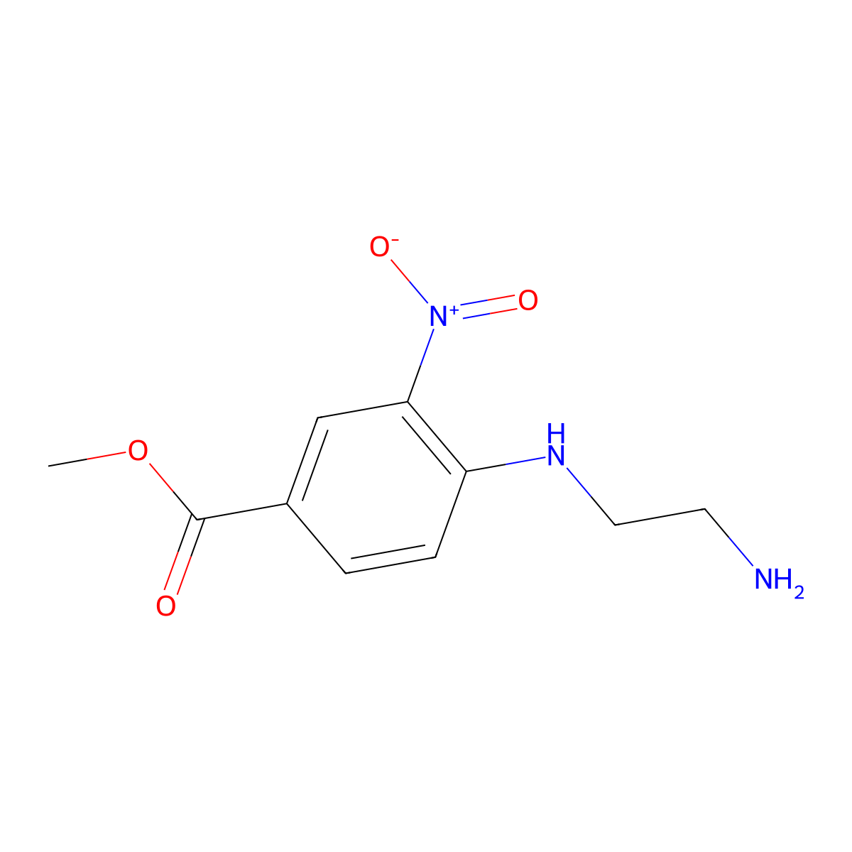 Methyl 4-[(2-aminoethyl)amino]-3-nitrobenzoate molecular structure, CAS 771419-66-0