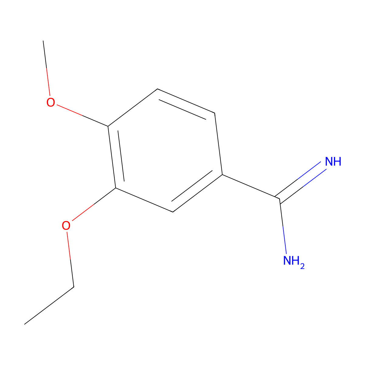 3-Ethoxy-4-methoxybenzimidamide molecular structure, CAS 771429-12-0