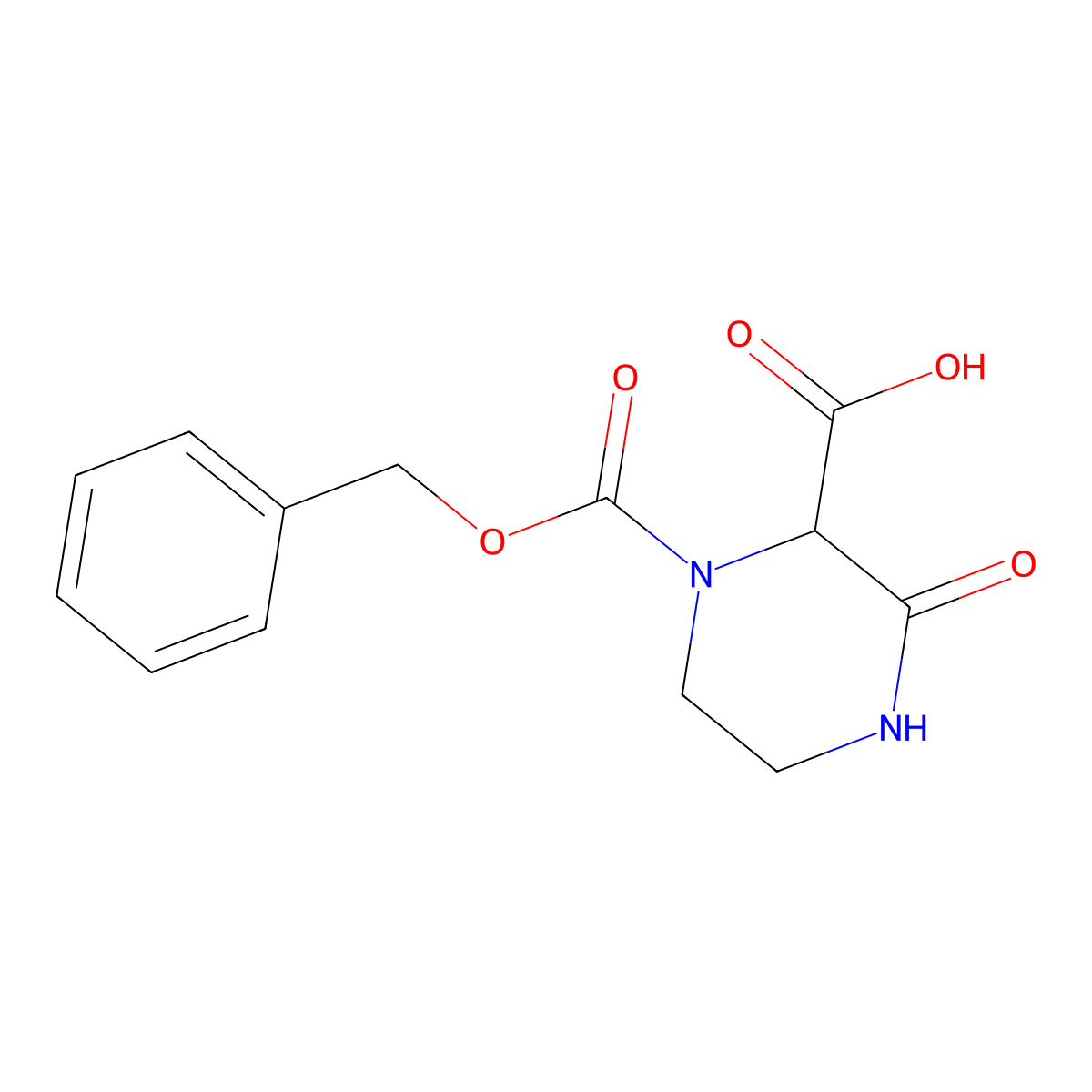 1-[(Benzyloxy)carbonyl]-3-oxopiperazine-2-carboxylic acid molecular structure, CAS 771433-70-6