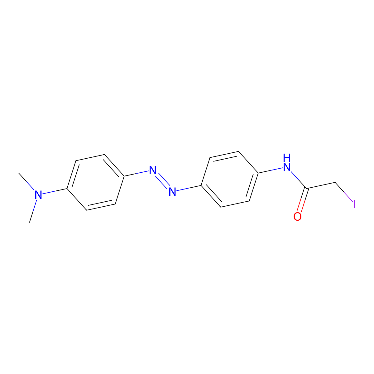 Acetamide, N-(4-((4-(dimethylamino)phenyl)azo)phenyl)-2-iodo- molecular structure, CAS 77145-08-5