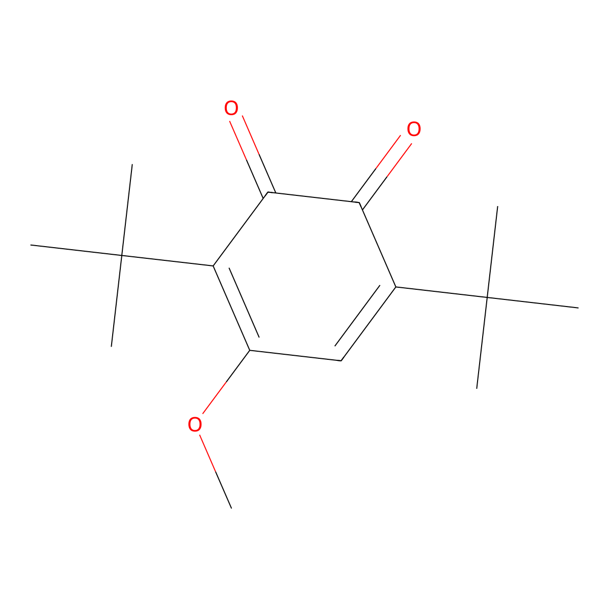 3,5-Cyclohexadiene-1,2-dione, 3,6-bis(1,1-dimethylethyl)-4-methoxy- molecular structure, CAS 77145-10-9