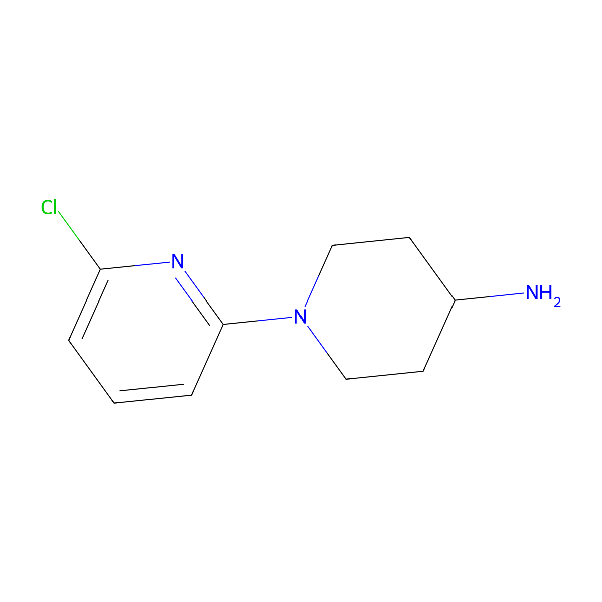 1-(6-Chloro-2-pyridinyl)-4-piperidinamine molecular structure, CAS 77145-51-8
