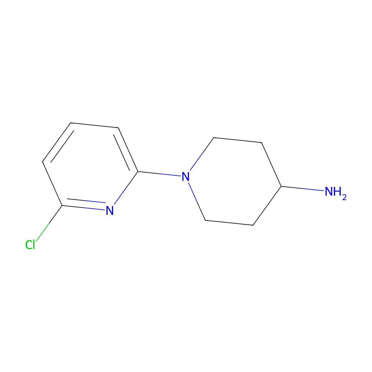 1-(6-Chloro-2-pyridinyl)-4-piperidinamine molecular structure, CAS 77145-51-8