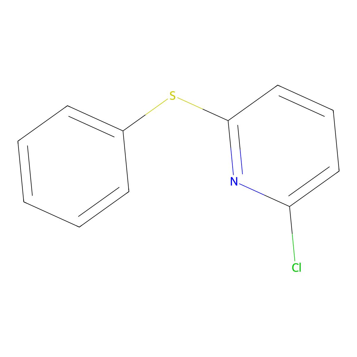 2-Chloro-6-(phenylthio)pyridine molecular structure, CAS 77145-57-4