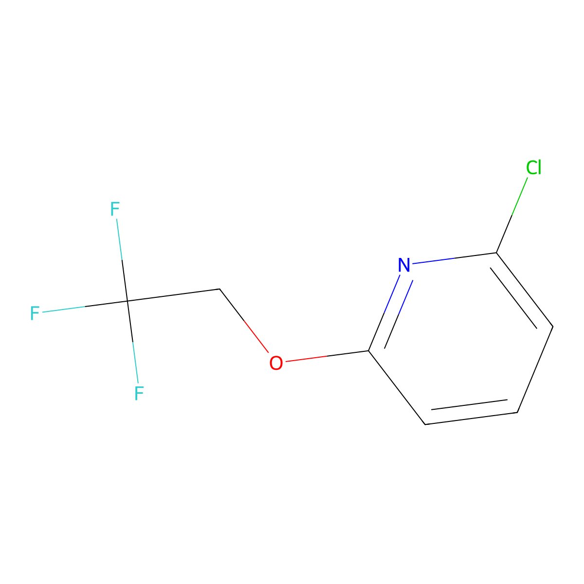2-Chloro-6-(2,2,2-trifluoroethoxy)pyridine molecular structure, CAS 77145-58-5