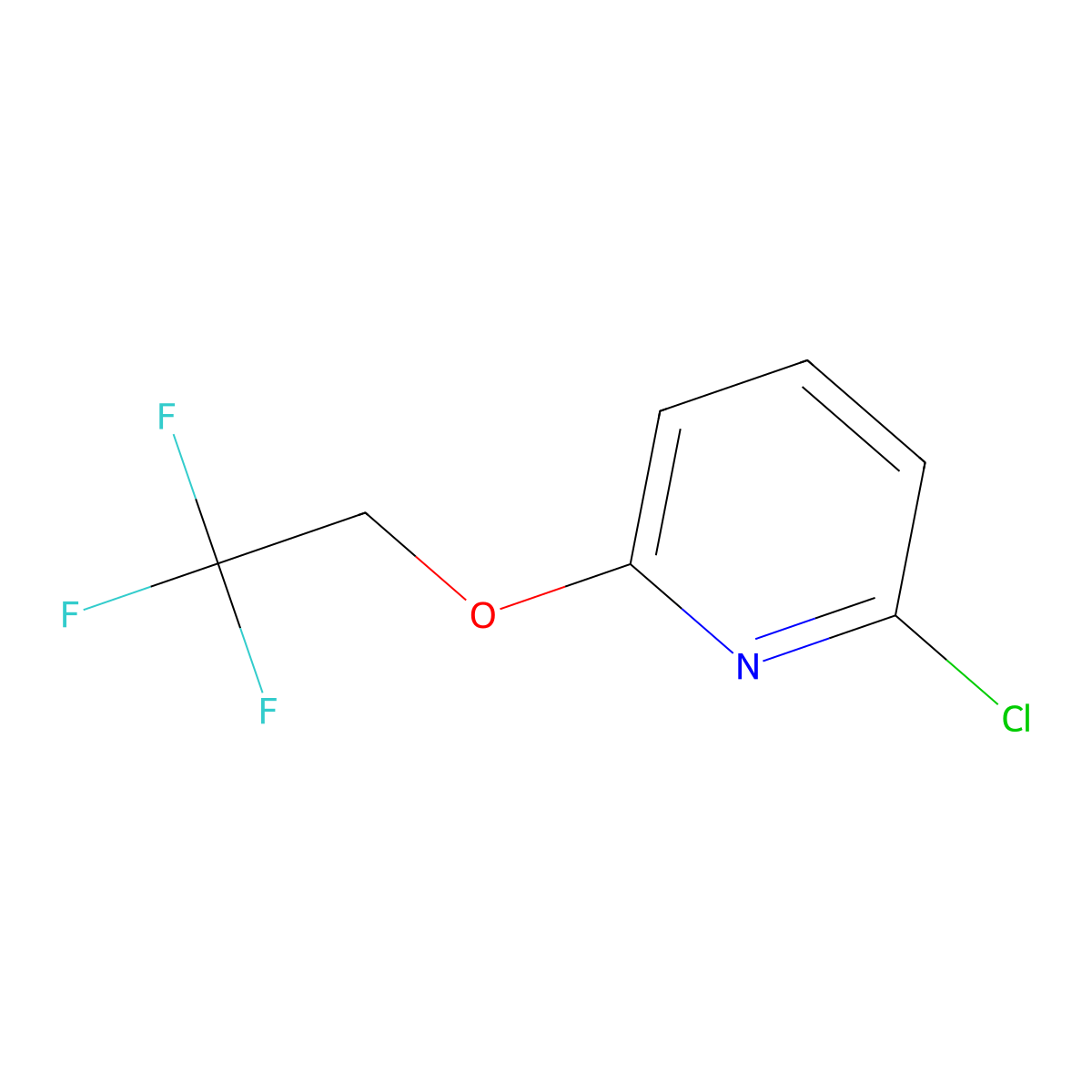2-Chloro-6-(2,2,2-trifluoroethoxy)pyridine molecular structure, CAS 77145-58-5