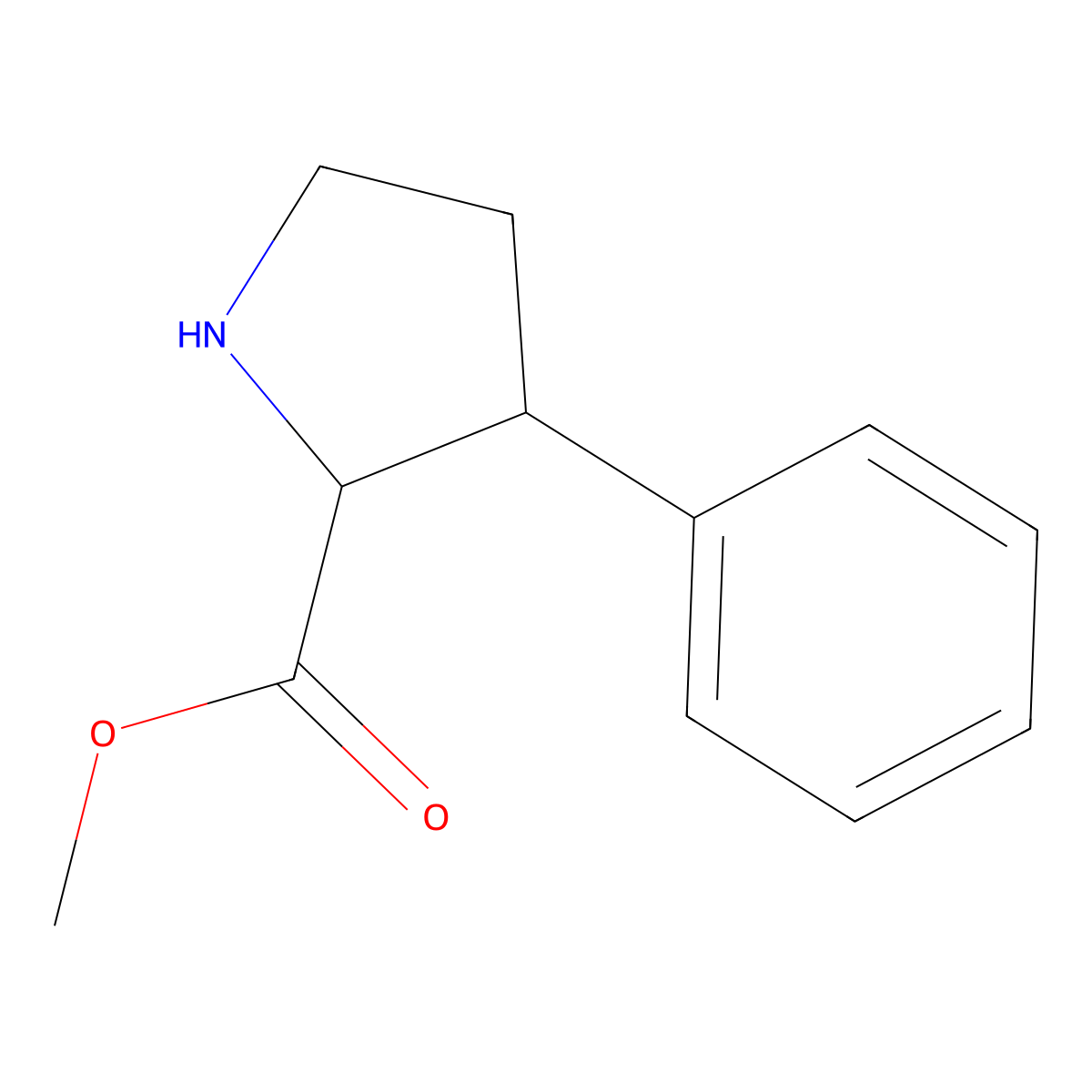 Methyl 3-phenylpyrrolidine-2-carboxylate molecular structure, CAS 771452-35-8