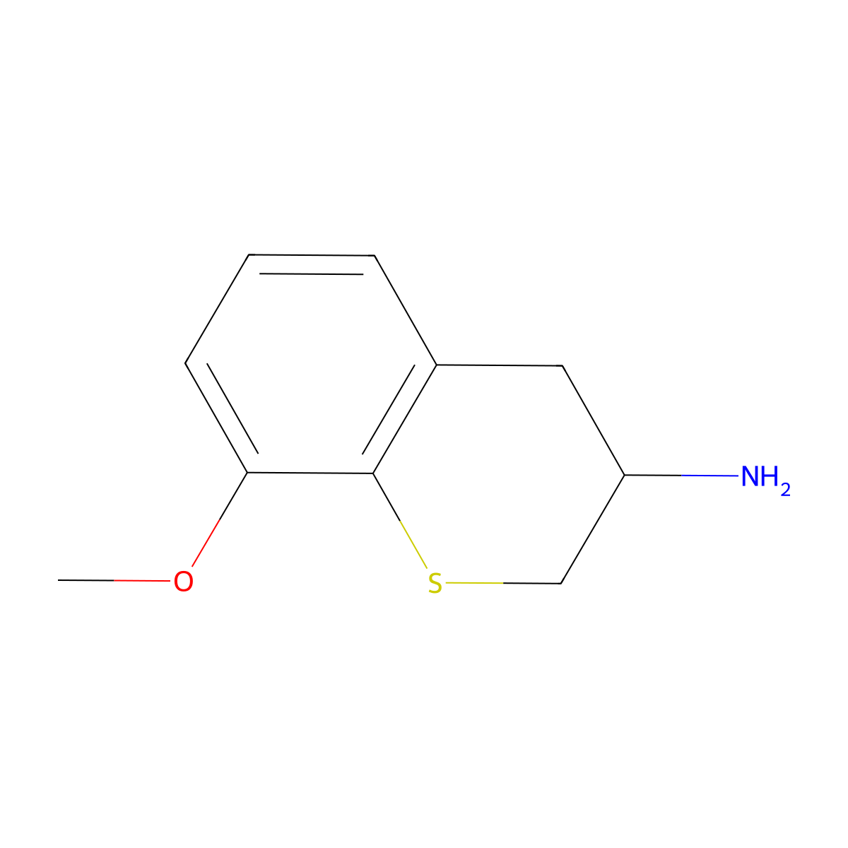 8-Methoxythiochroman-3-amine molecular structure, CAS 771454-16-1