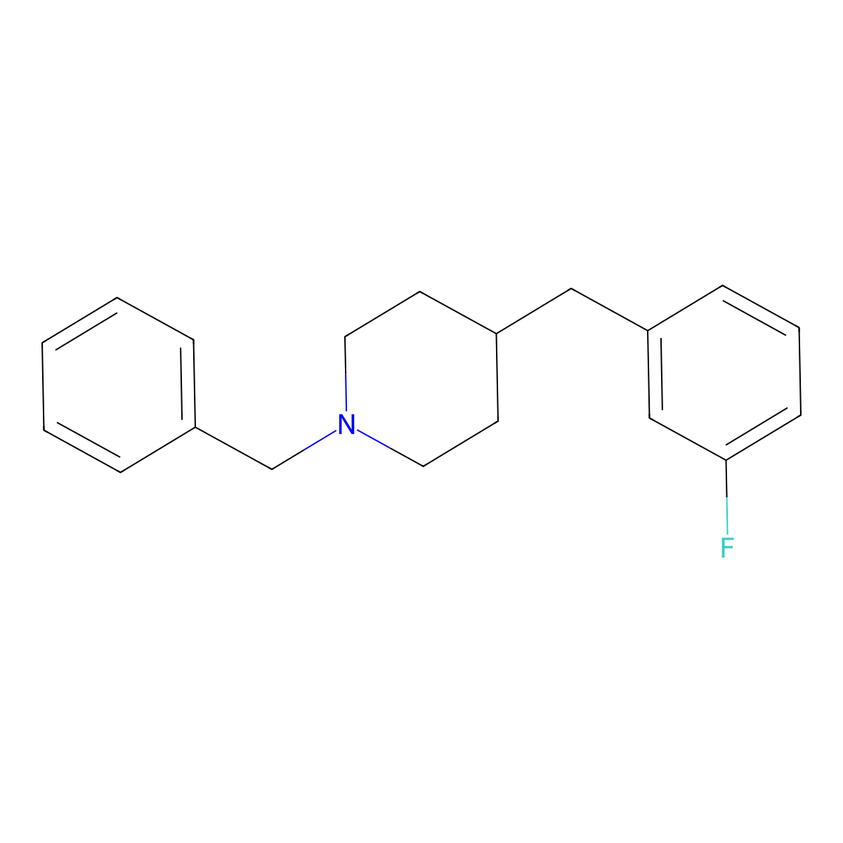 1-Benzyl-4-(3-fluorobenzyl)piperidine molecular structure, CAS 771456-84-9