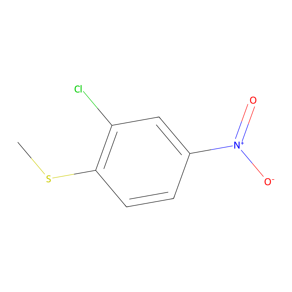 2-Chloro-1-(methylsulfanyl)-4-nitrobenzene molecular structure, CAS 77146-55-5