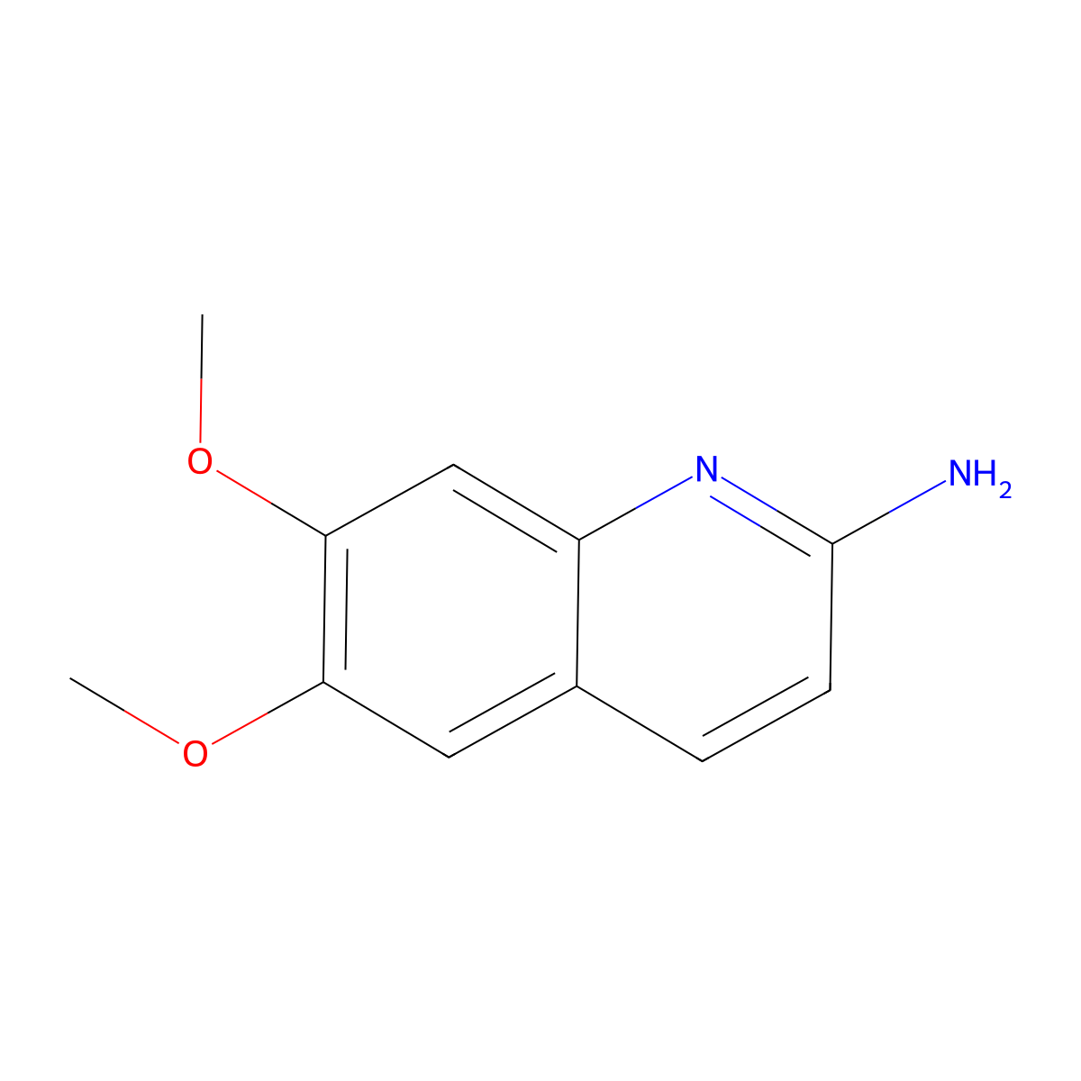 6,7-Dimethoxyquinolin-2-amine molecular structure, CAS 771460-12-9