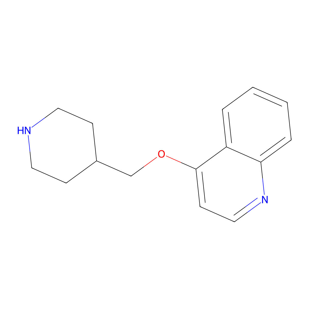 4-(Piperidin-4-ylmethoxy)quinoline molecular structure, CAS 771462-55-6