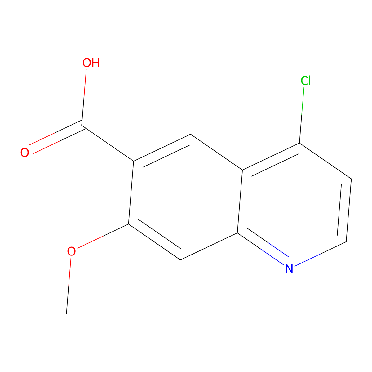 4-Chloro-7-methoxyquinoline-6-carboxylic acid molecular structure, CAS 771464-30-3