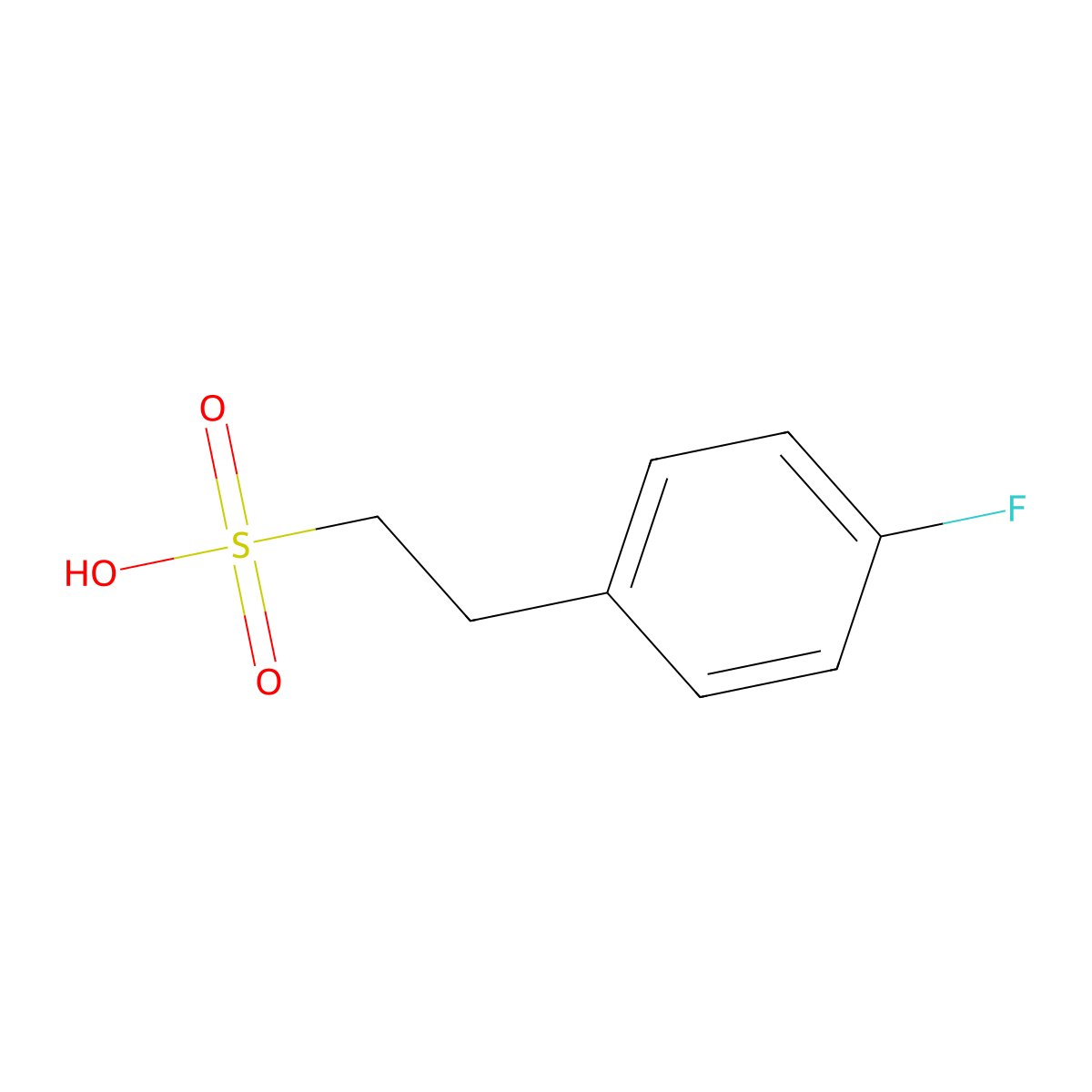 2-(4-Fluorophenyl)ethanesulfonic acid molecular structure, CAS 771468-53-2