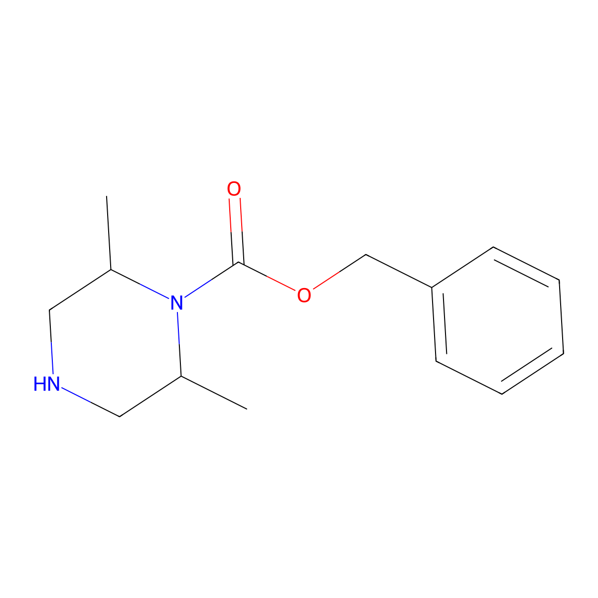 (2R,6S)-rel-Benzyl 2,6-dimethylpiperazine-1-carboxylate molecular structure, CAS 771469-22-8