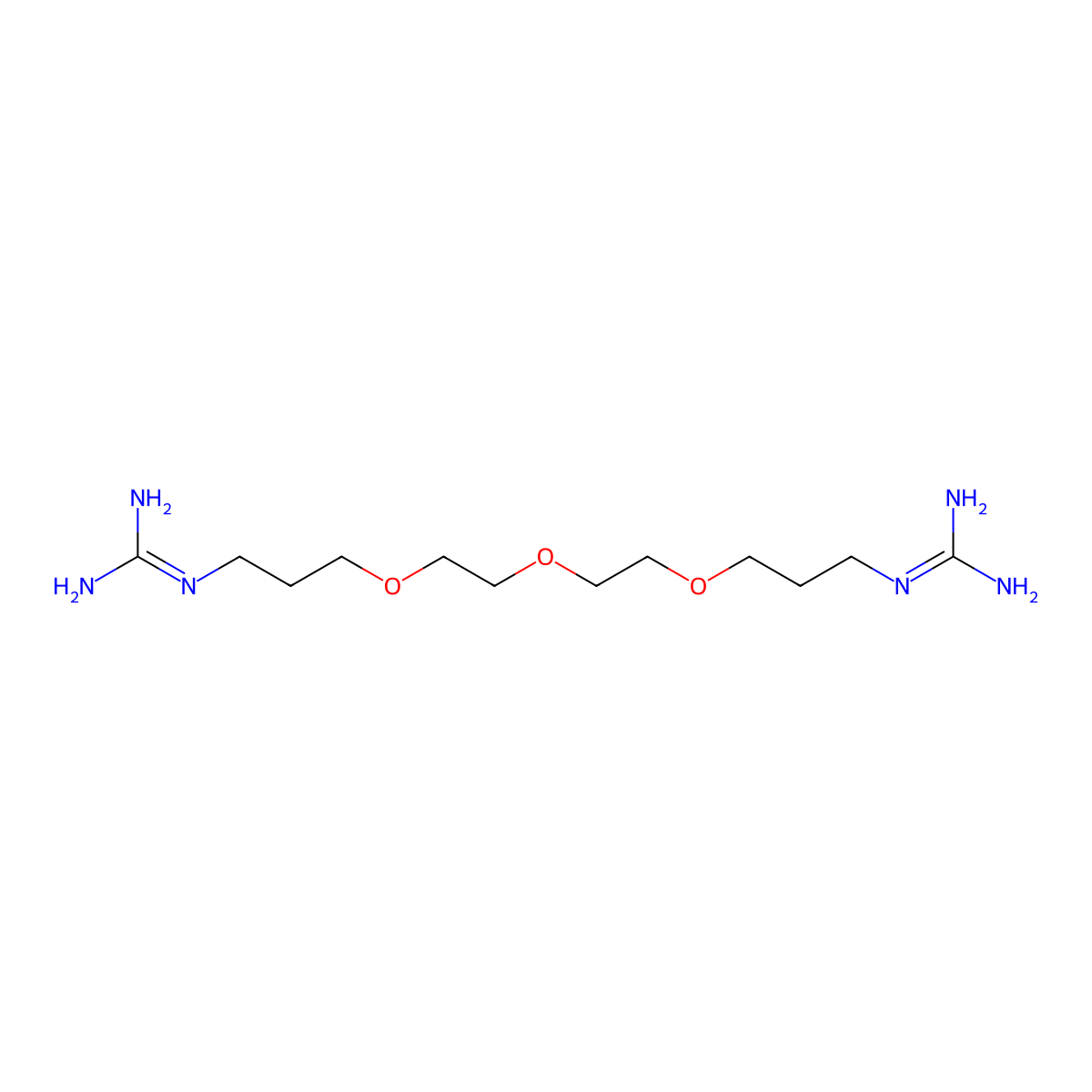N-(3-(2-(2-(3-carbamimidamidopropoxy)ethoxy)ethoxy)propyl)guanidine molecular structure, CAS 771469-41-1