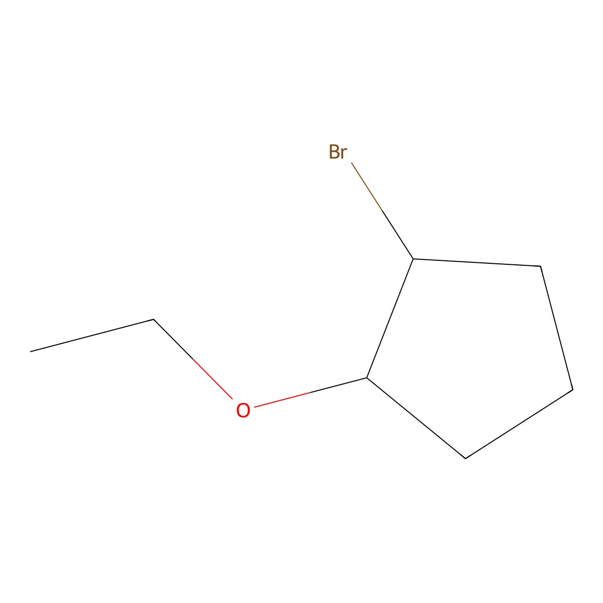 Rac-(1r,2r)-1-bromo-2-ethoxycyclopentane molecular structure, CAS 77147-28-5
