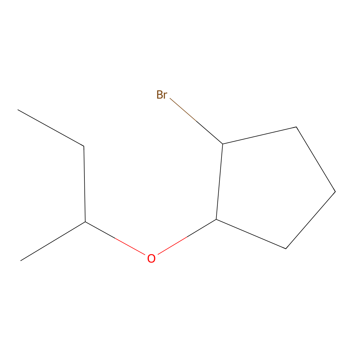 1-Bromo-2-(butan-2-yloxy)cyclopentane molecular structure, CAS 77147-32-1