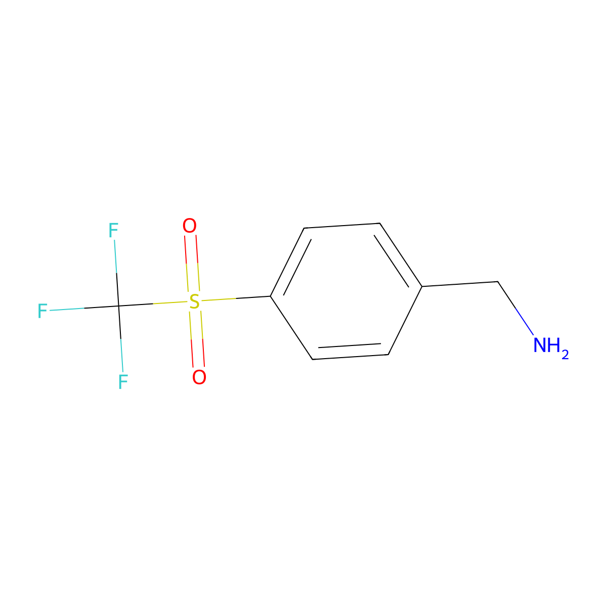 4-(Trifluoromethylsulfonyl)benzylamine molecular structure, CAS 771473-17-7