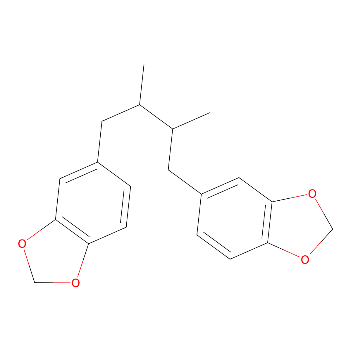 5-[4-(1,3-Benzodioxol-5-yl)-2,3-dimethylbutyl]-1,3-benzodioxole molecular structure, CAS 77150-81-3